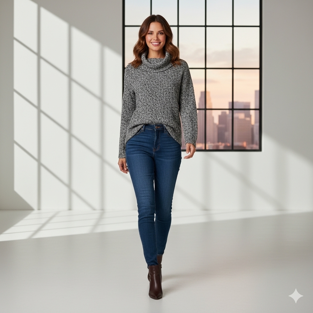 Dana Buchman Black and Gray Sweater heavy …